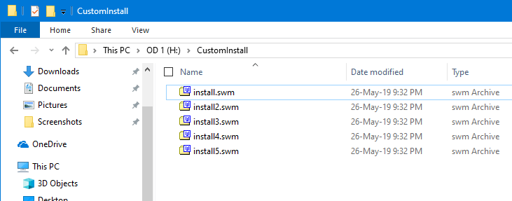 how to install wim files